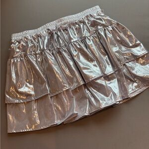 Silver Tiered Women's Skirt